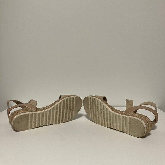 Lucky Brand Thimba Natural Sandals, Size 8, Women's Shoes, Ankle Wrap Espadrille - Picture 8 of 12